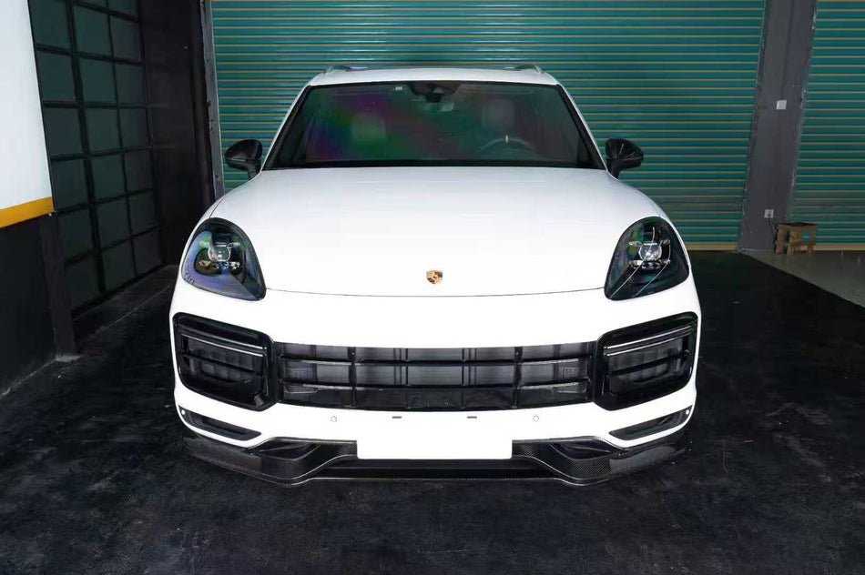 AERO CARBON - PORSCHE CAYENNE 9Y0.1 DRY CARBON FIBRE FRONT LIP - Aero Carbon UK