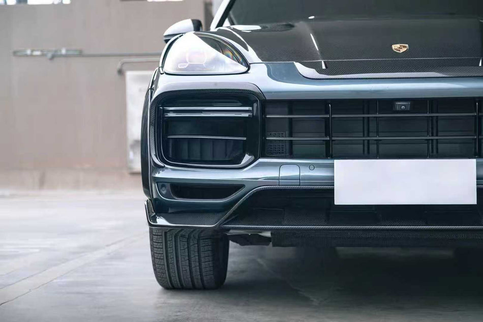 AERO CARBON - PORSCHE CAYENNE 9Y0.1 DRY CARBON FIBRE FRONT LIP - Aero Carbon UK