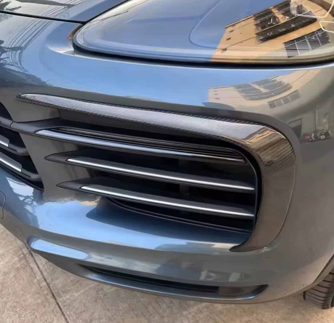 AERO CARBON - PORSCHE CAYENNE COUPE 9Y3 CARBON FIBRE FRONT CANARDS - Aero Carbon UK