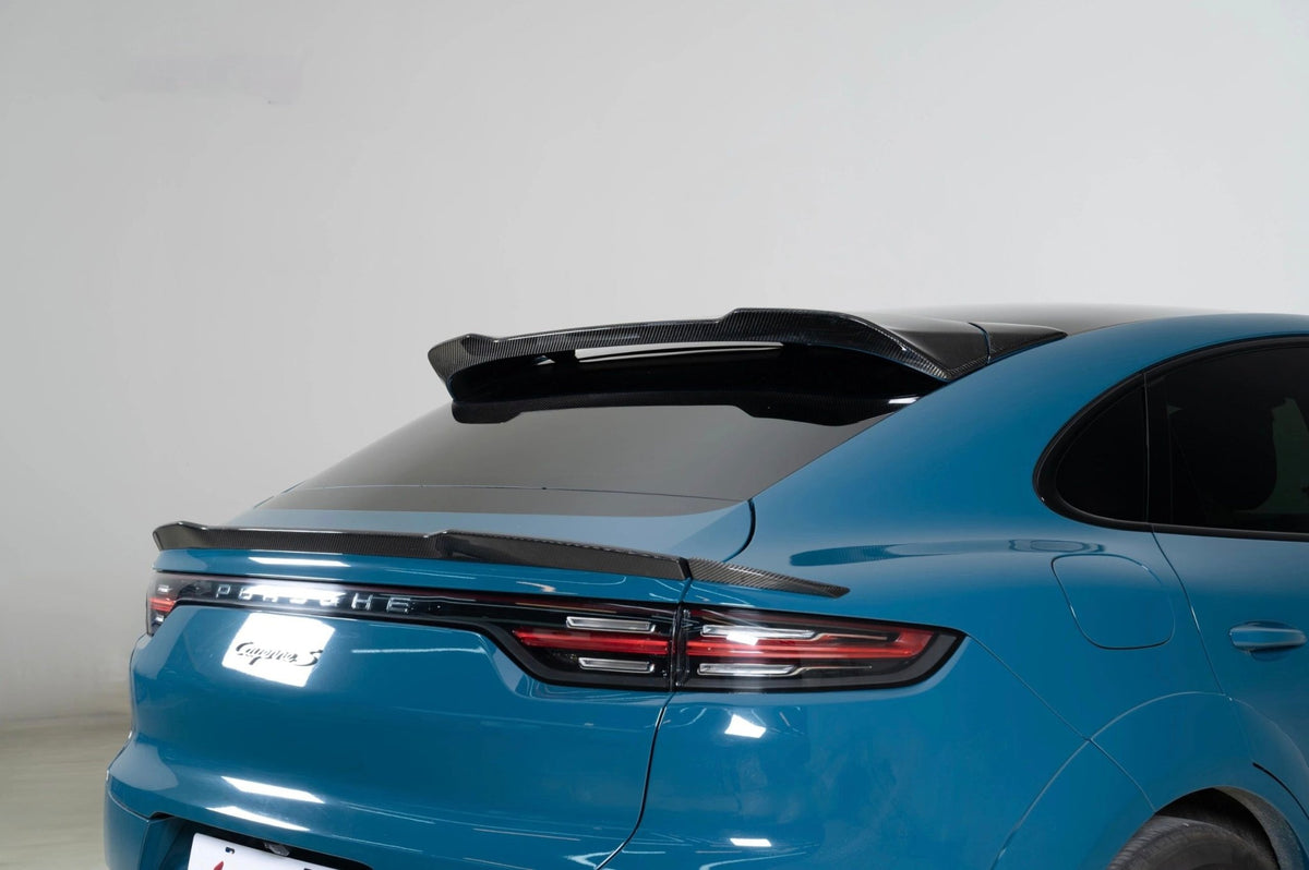 AERO CARBON - PORSCHE CAYENNE COUPE 9Y3 DRY CARBON FIBER REAR TOP ROOF SPOILER - Aero Carbon UK