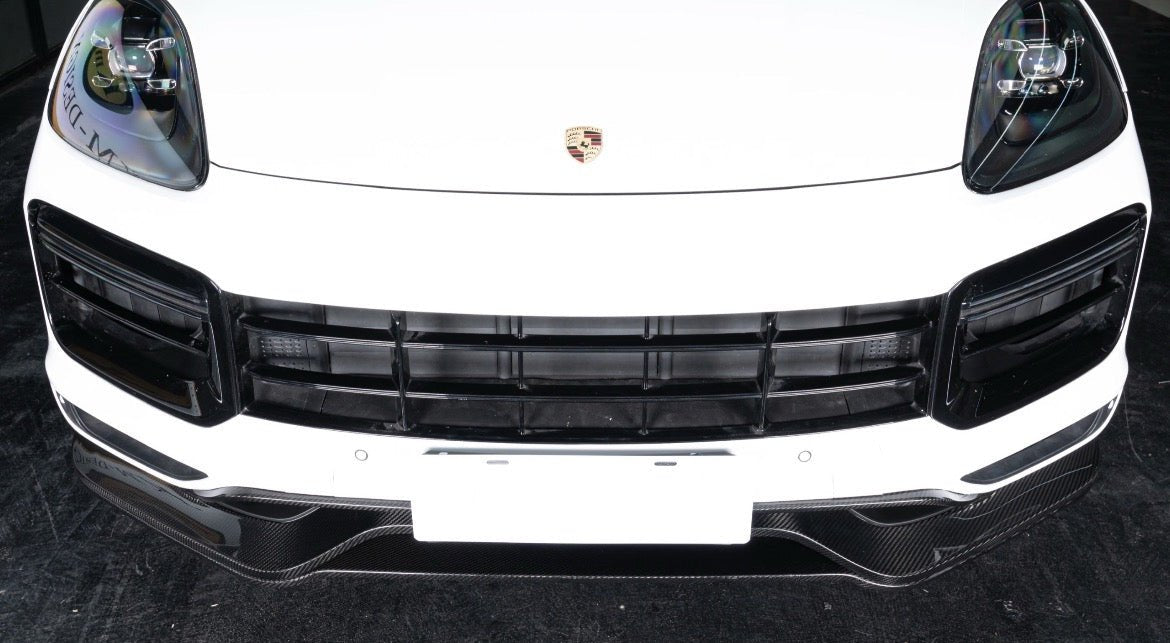AERO CARBON - PORSCHE CAYENNE COUPE DRY CARBON FIBRE FRONT LIP - Aero Carbon UK