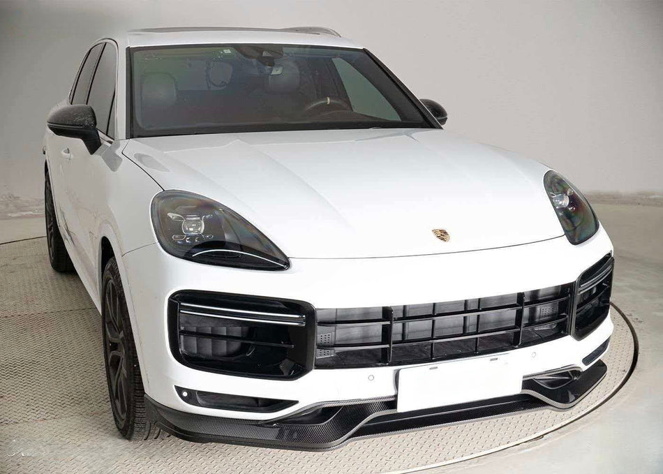 AERO CARBON - PORSCHE CAYENNE COUPE DRY CARBON FIBRE FRONT LIP - Aero Carbon UK