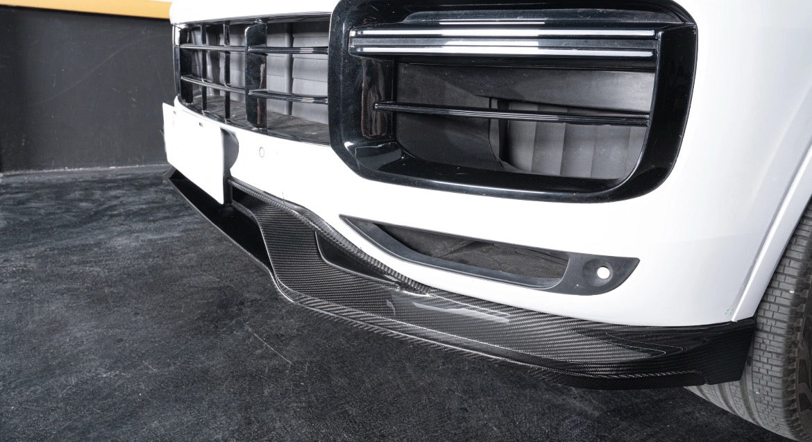 AERO CARBON - PORSCHE CAYENNE COUPE DRY CARBON FIBRE FRONT LIP - Aero Carbon UK