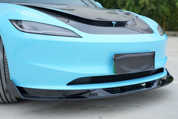 AERO CARBON - TESLA MODEL 3 HIGHLAND 2024+ ABS GLOSS BLACK FRONT LIP