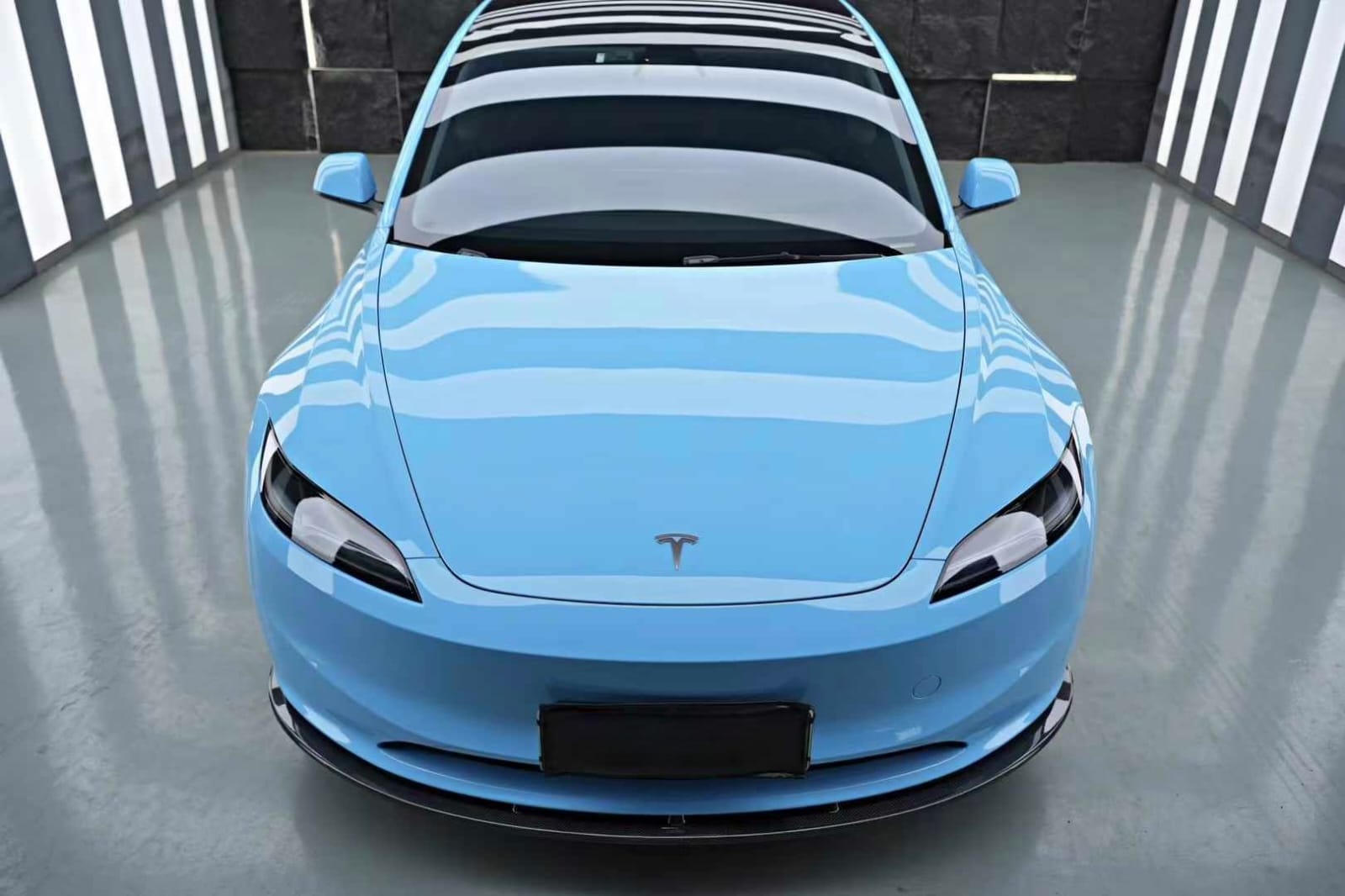 AERO CARBON - TESLA MODEL 3 HIGHLAND 2024+ DRY CARBON FIBRE FRONT LIP V1 - Aero Carbon UK