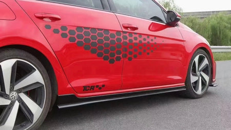 AERO CARBON - VOLKSWAGEN GOLF GTI & GOLF R MK7 MK7.5 GLOSS BLACK SIDE SKIRTS - Aero Carbon UK
