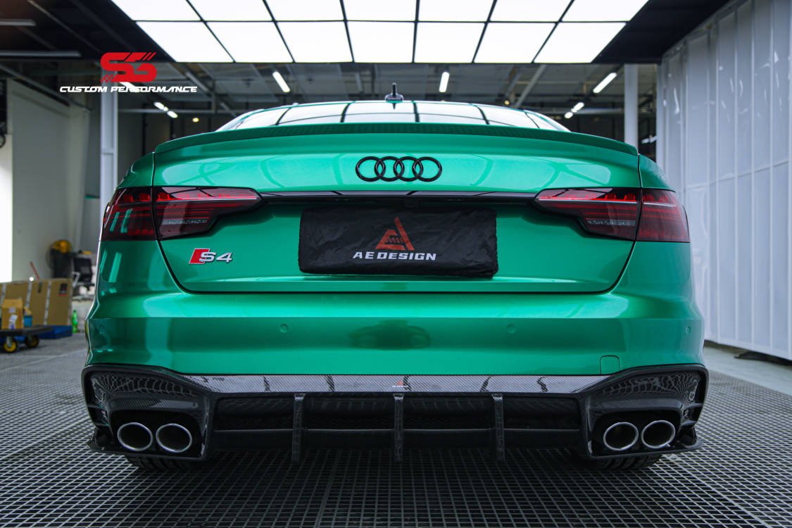 07 A4 Rear Window Diffuser AE DESIGN - AUDI A4 / S4 B9.5 CARBON FIBRE LED REAR DIFFUSER – Aero ...