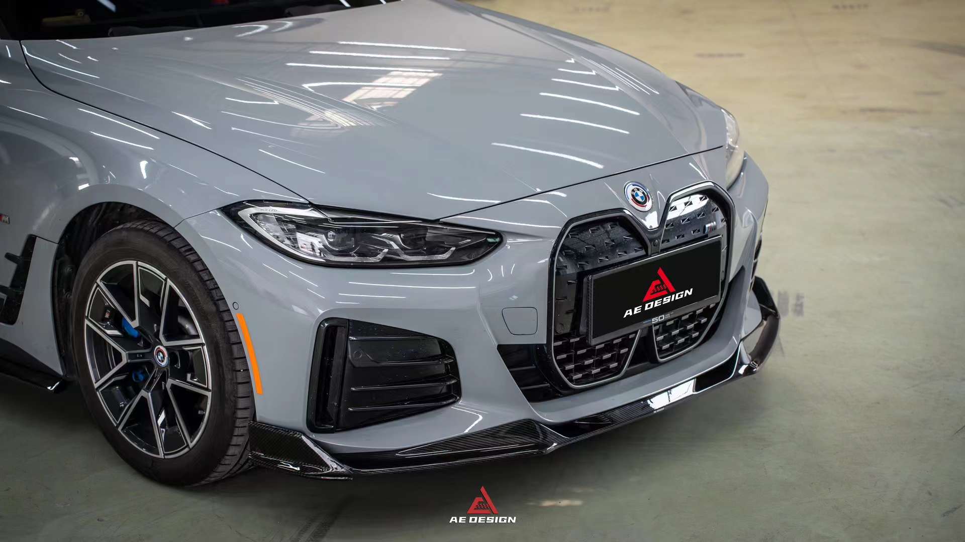 AERO DESIGN - BMW 4 SERIES I4 G26 DRY CARBON FIBRE FRONT LIP - Aero Carbon UK