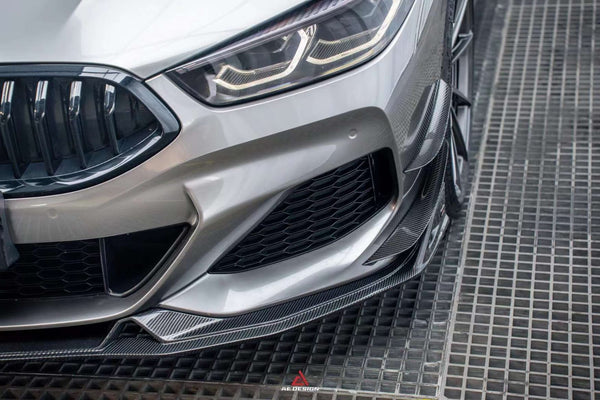 AE DESIGN - BMW 8 SERIES G14 G15 G16 CARBON FIBRE FRONT CANARDS