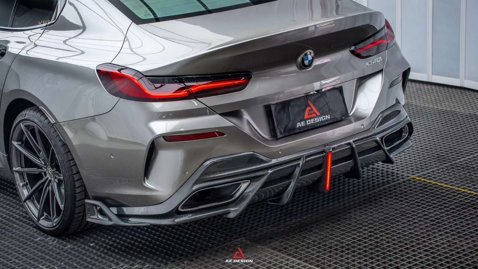 AERO DESIGN - BMW 8 SERIES G16 GRAN COUPE CARBON FIBRE LED REAR DIFFUSER - Aero Carbon UK