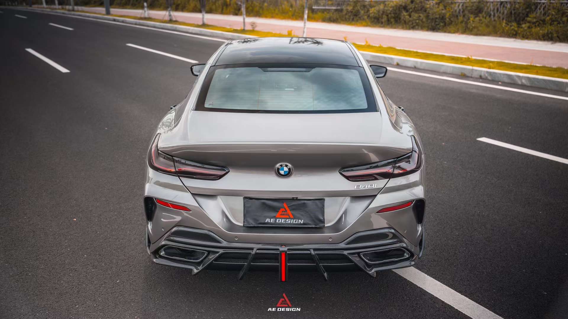 AERO DESIGN - BMW 8 SERIES G16 GRAN COUPE CARBON FIBRE LED REAR DIFFUSER - Aero Carbon UK