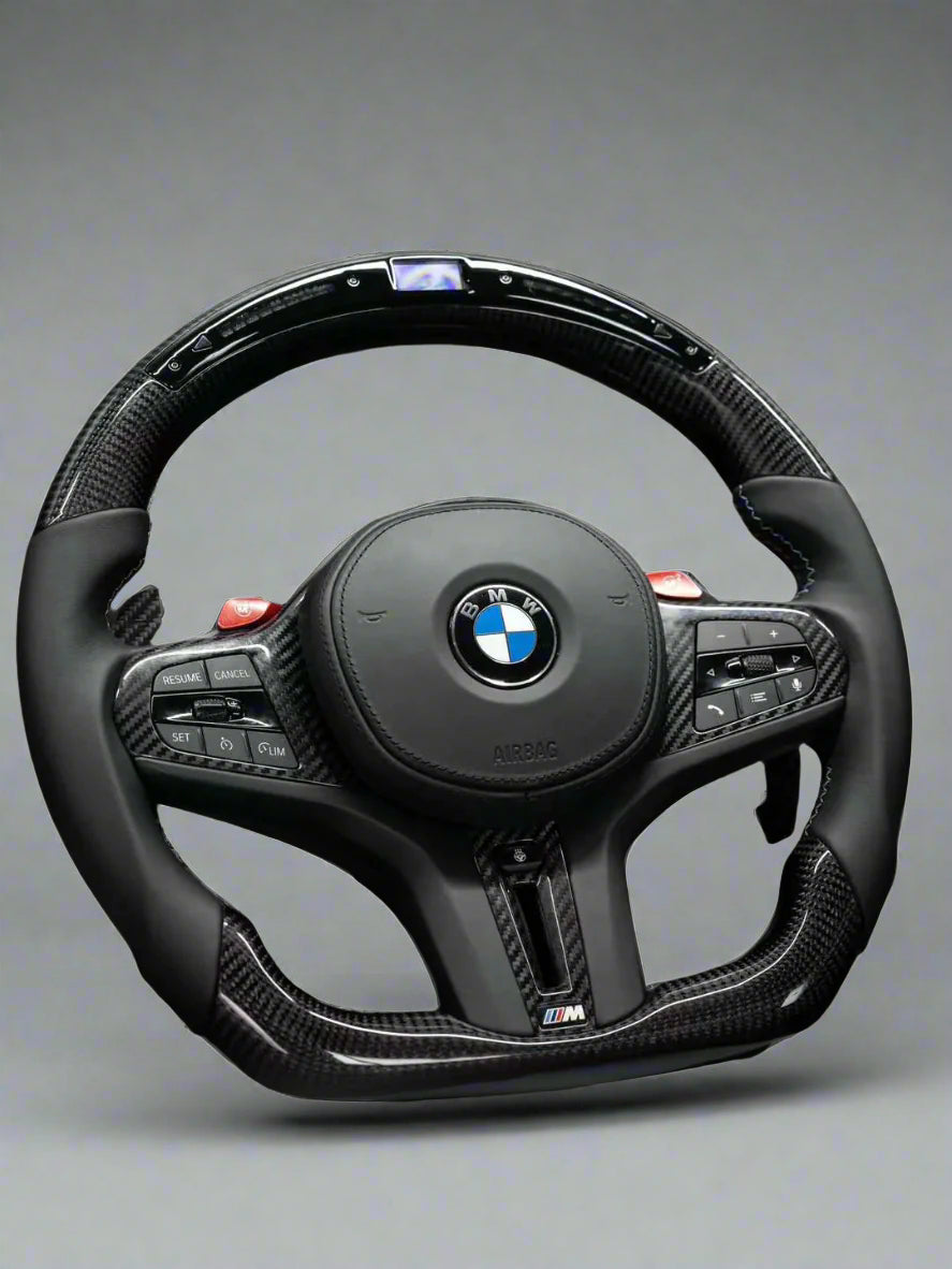 AERO DESIGN -  BMW G SERIES LED DRY CARBON STEERING WHEEL AERO CARBON