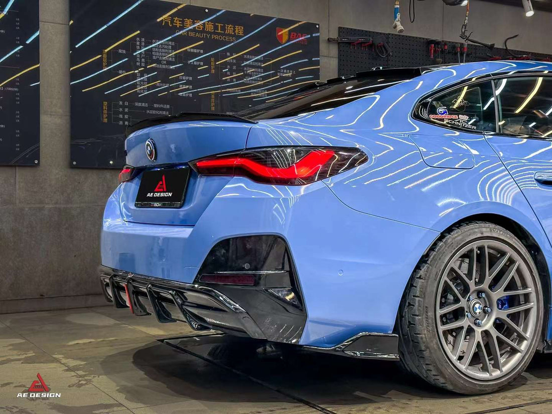 AE DESIGN - BMW I4 G26 GLOSS BLACK REAR DIFFUSER – Aero Carbon UK