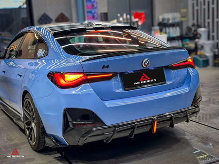 AERO DESIGN - BMW I4 G26 GLOSS BLACK REAR DIFFUSER - Aero Carbon UK