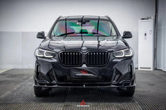 AERO DESIGN - BMW X3 G01 LCI ABS GLOSS BLACK FRONT LIP - Aero Carbon UK