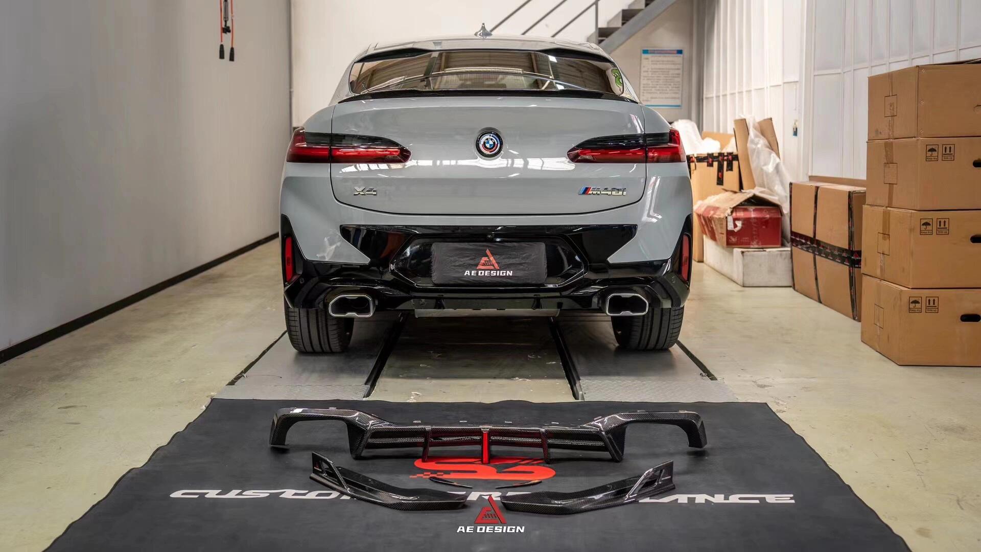 AERO DESIGN - BMW X4 G02 LCI DRY CARBON FIBRE REAR DIFFUSER - Aero Carbon UK