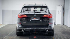 AERO DESIGN - BMW X5 G05 GLOSS BLACK LED REAR DIFFUSER - Aero Carbon UK