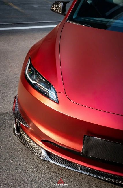 AERO DESIGN - TESLA MODEL 3 CARBON FIBRE FRONT LIP - Aero Carbon UK