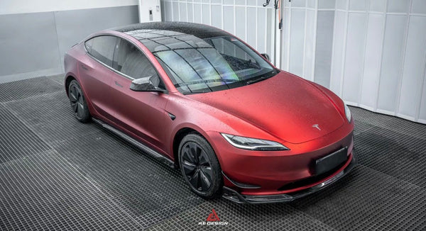 AE DESIGN - TESLA MODEL 3 HIGHLAND 2024+ CARBON FIBRE FRONT LIP