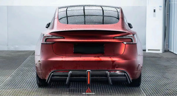 AE DESIGN - TESLA MODEL 3 HIGHLAND 2024+ CARBON FIBRE REAR DIFFUSER