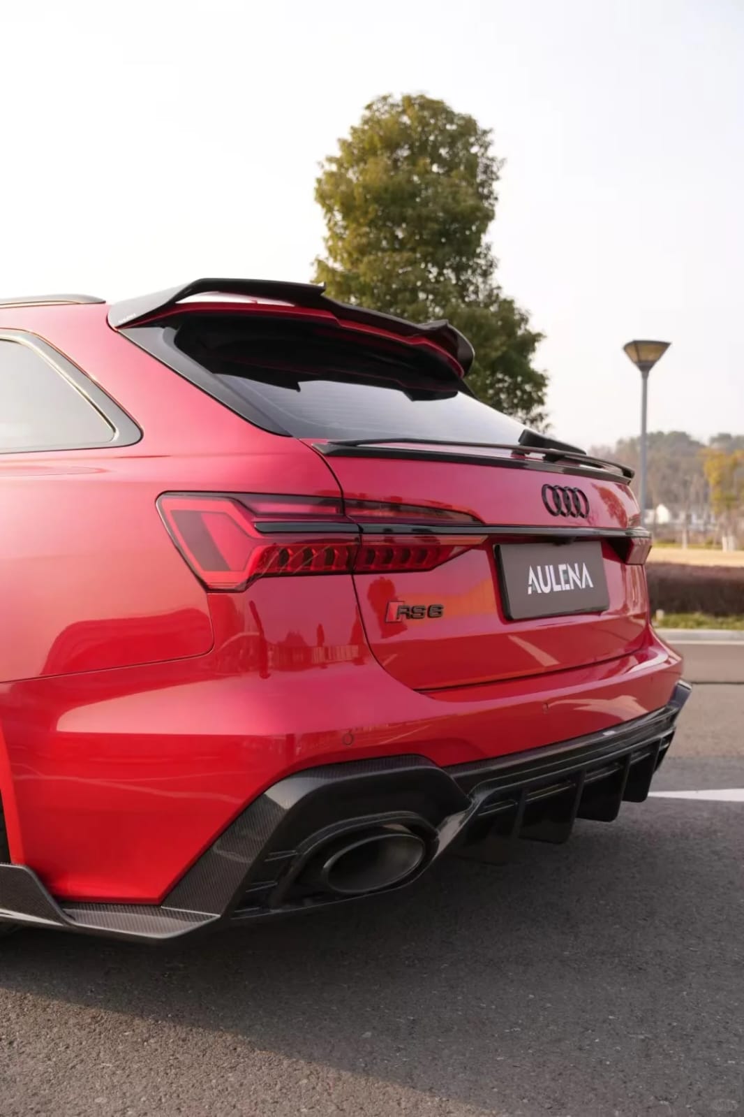 AULENA - AUDI RS6 C8 CARBON FIBER REAR ROOF SPOILER - Aero Carbon UK