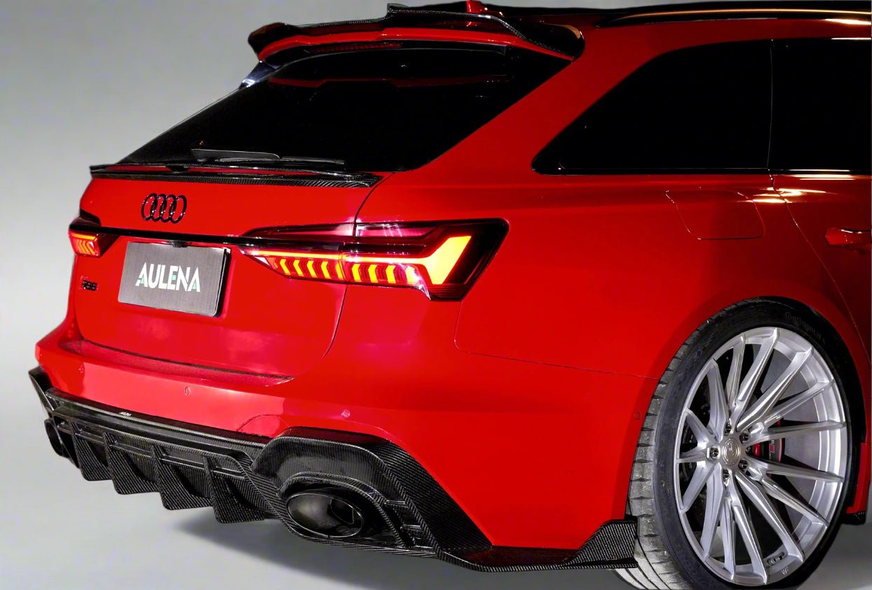 AULENA - AUDI RS6 C8 CARBON FIBRE REAR MID SPOILER - Aero Carbon UK