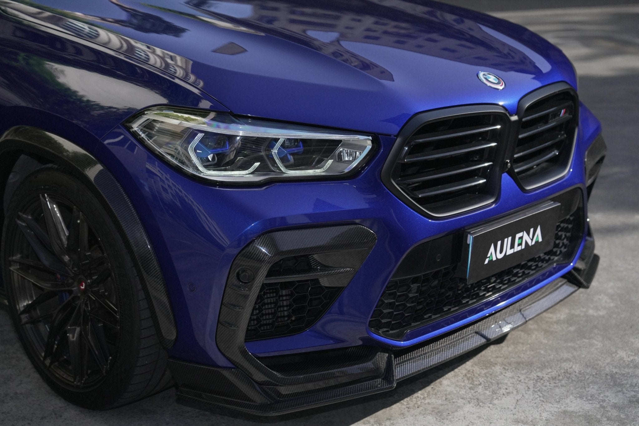 AULENA - BMW X6M F96 LCI DRY CARBON FIBRE FRONT CANARDS - Aero Carbon UK