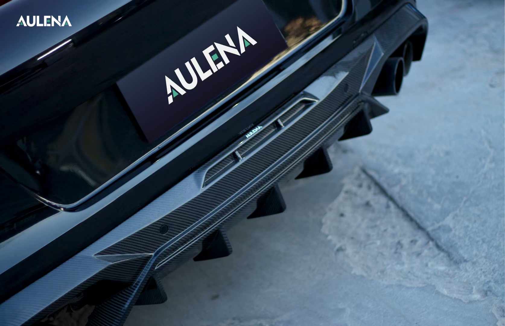 AULENA - BMW X6M F96 LCI DRY CARBON FIBRE REAR DIFFUSER - Aero Carbon UK