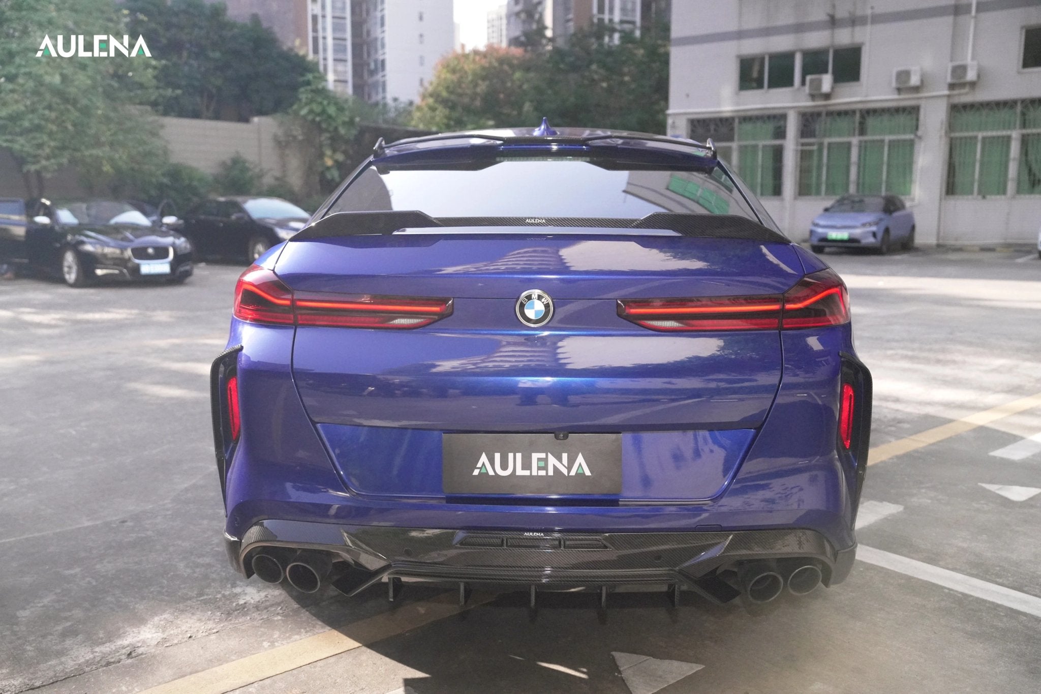 AULENA - BMW X6M F96 LCI DRY CARBON FIBRE REAR ROOF SPOILER - Aero Carbon UK