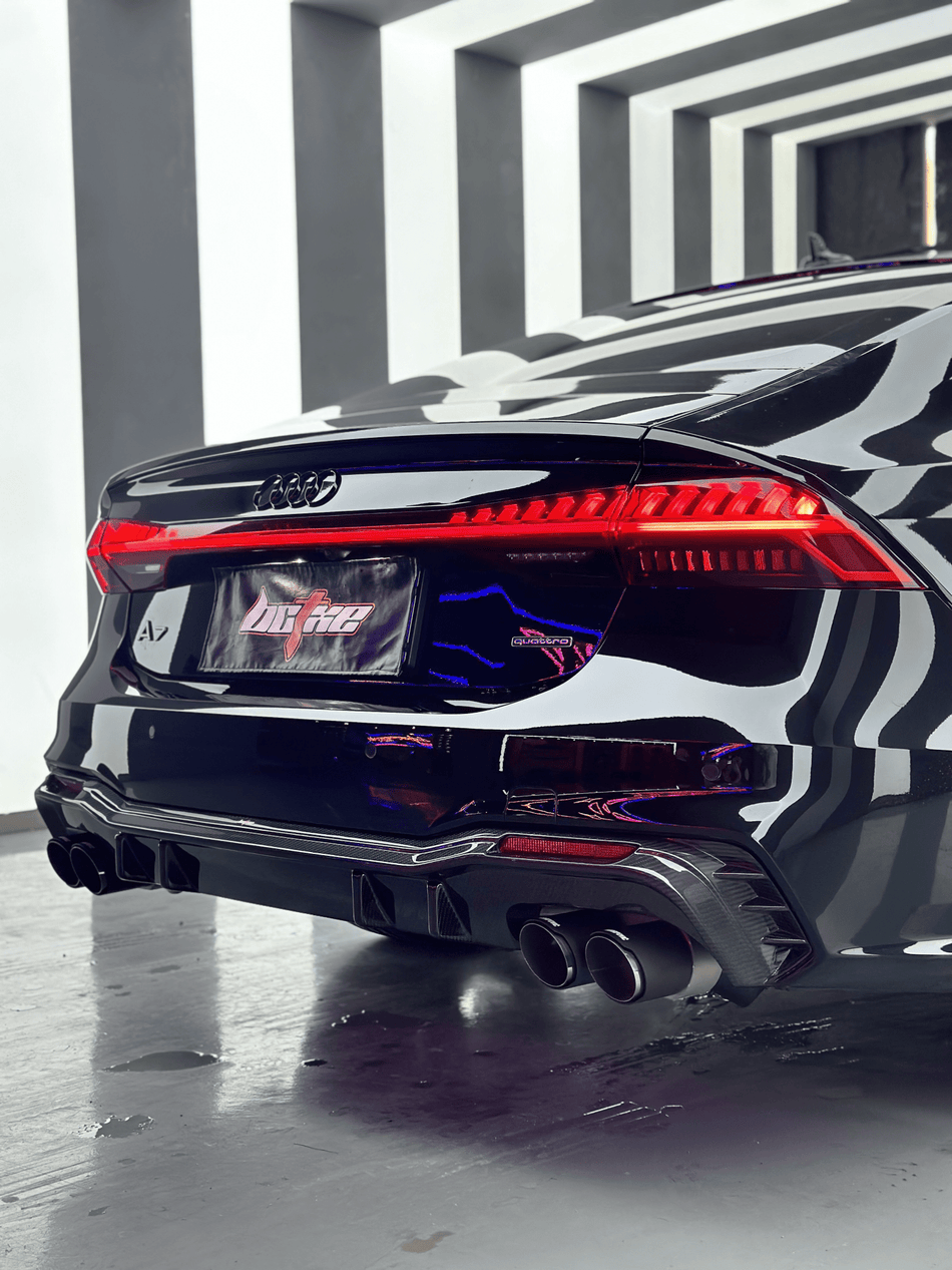 BCTXE - AUDI A7 C8 DRY CARBON REAR DIFFUSER - Aero Carbon UK