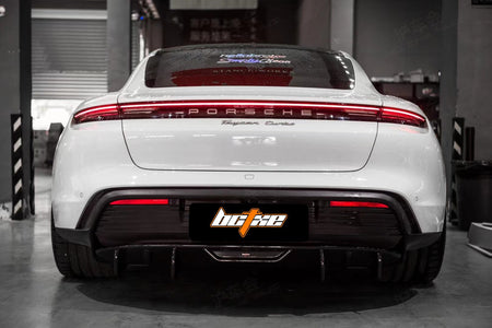 BCTXE - PORSCHE TAYCAN 9J1 / CROSS TURISMO BASE 4 4S GTS 2020+ DRY CARBON FIBRE REAR DIFFUSER - Aero Carbon UK