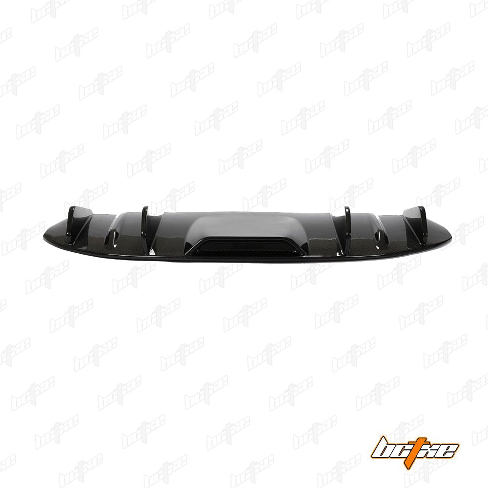 BCTXE - PORSCHE TAYCAN 9J1 / CROSS TURISMO BASE 4 4S GTS 2020+ DRY CARBON FIBRE REAR DIFFUSER - Aero Carbon UK