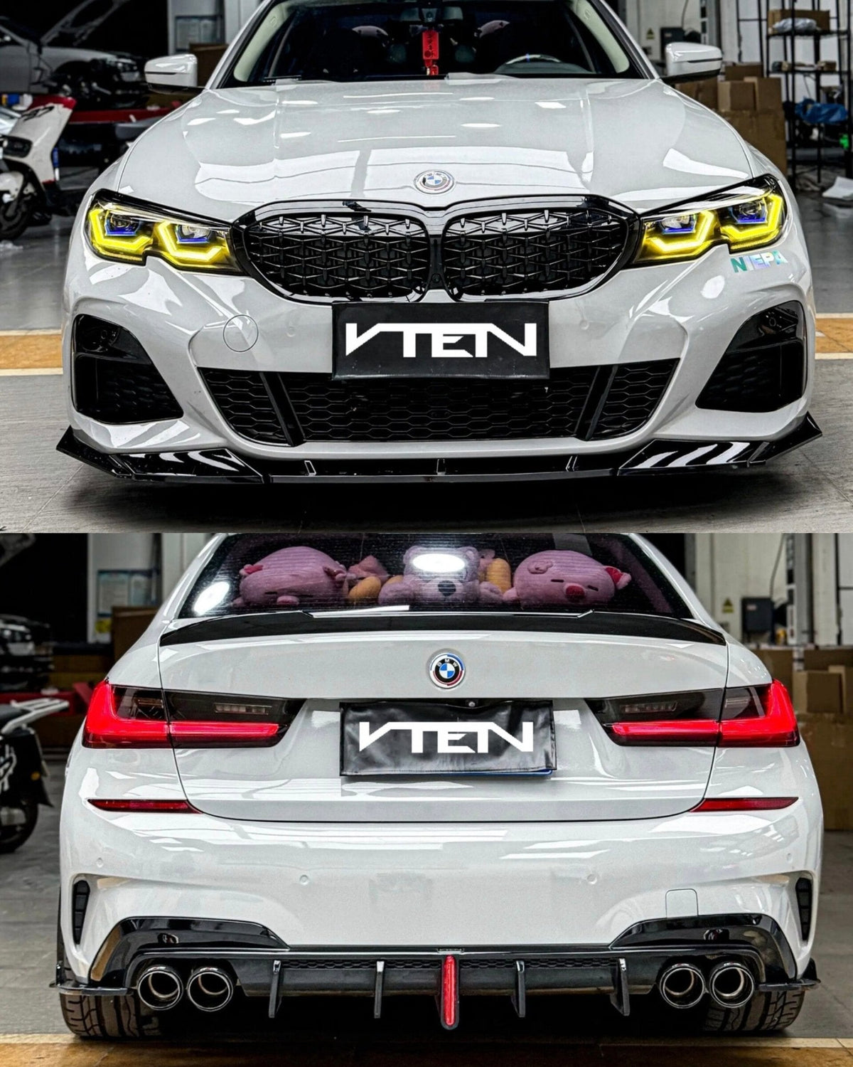 VTEN - BMW 3 SERIES G20 PRE-LCI 2019-2022 PP GLOSS BLACK FULL BODY KIT BUNDLE - Aero Carbon UK
