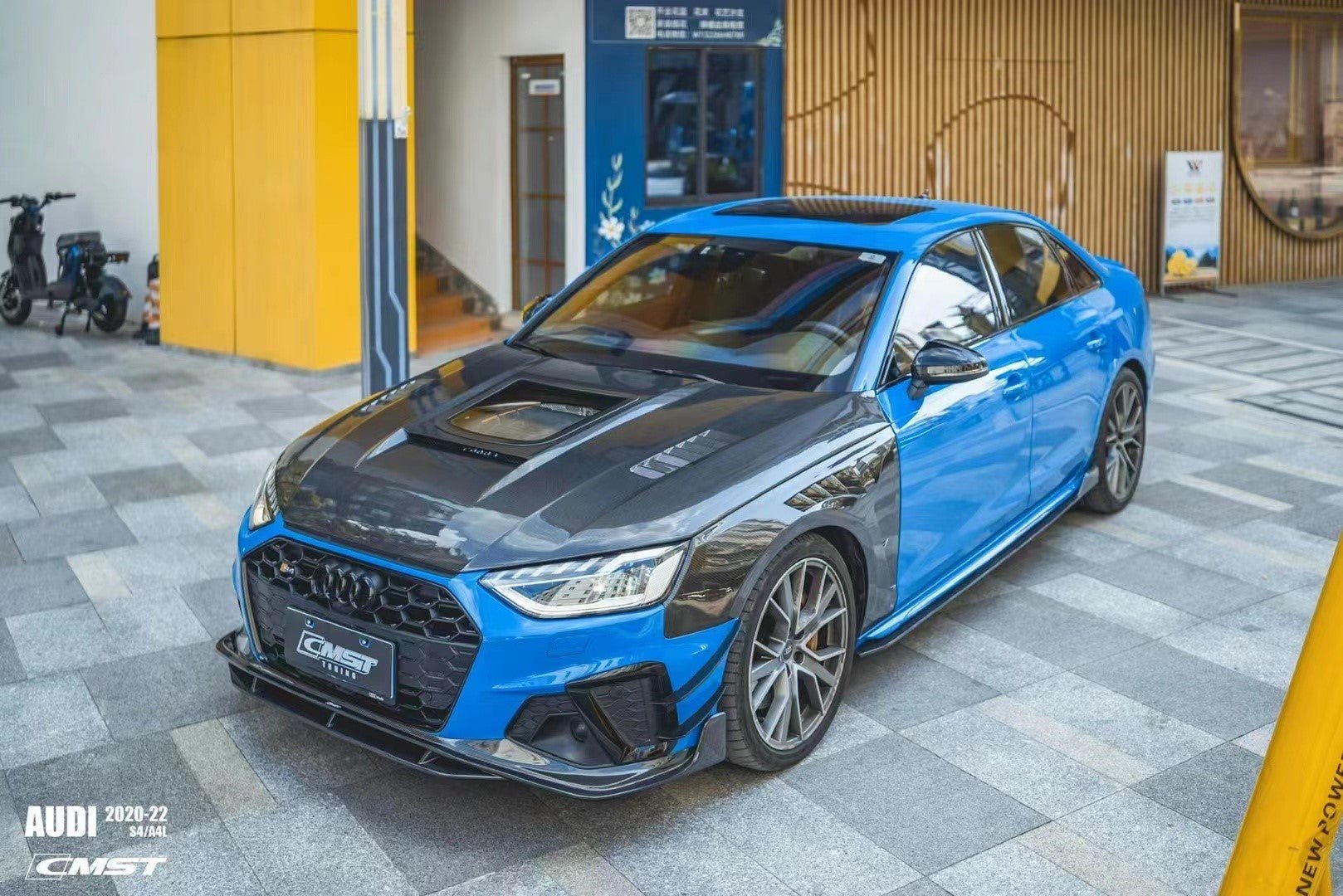 CMST - AUDI A4 / S4 B9 B9.5 CARBON FIBRE SIDE SKIRTS - Aero Carbon UK