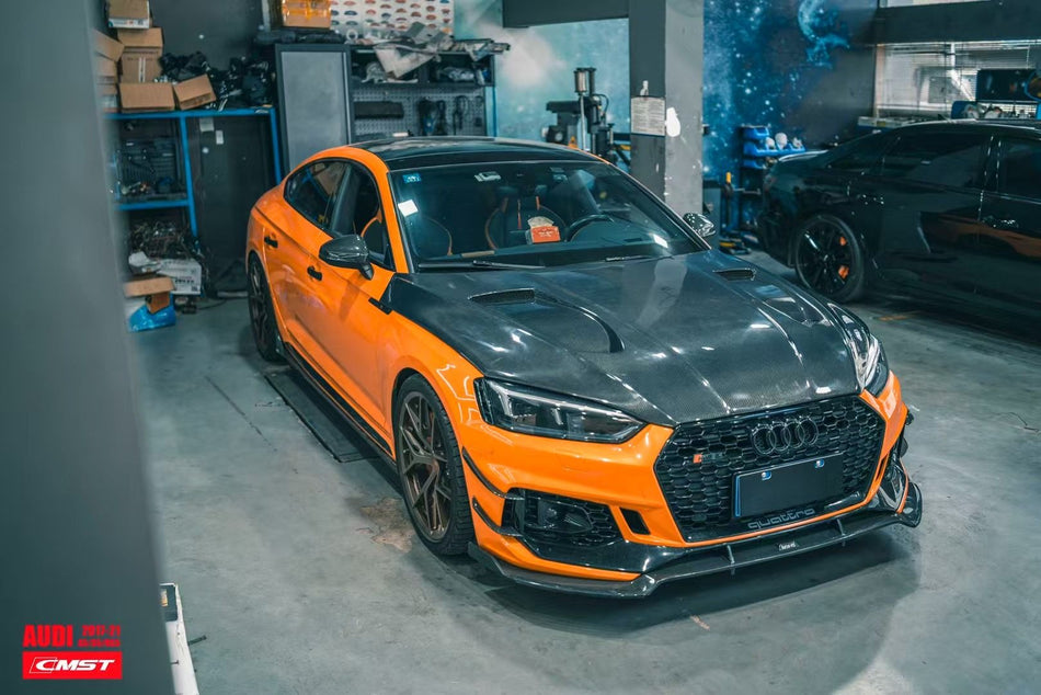 CMST - AUDI A5 S5 RS5 B9 B9.5 CARBON FIBRE BONNET HOOD V1 - Aero Carbon UK