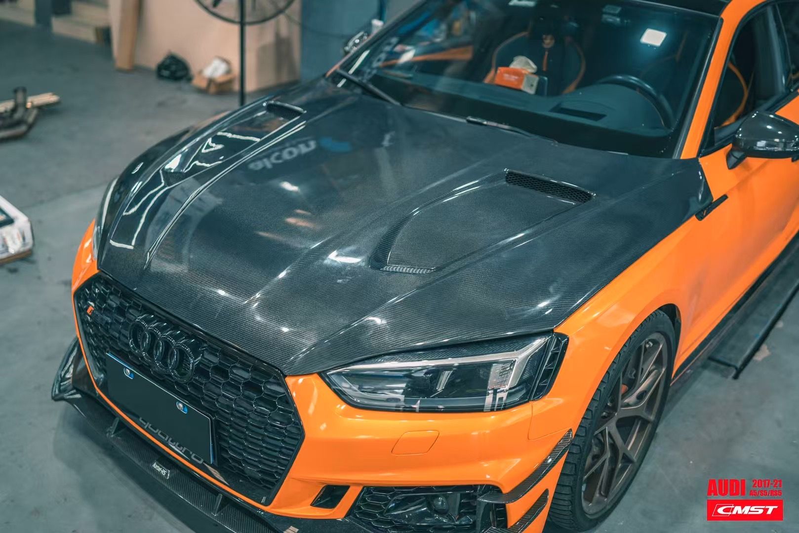 CMST - AUDI A5 S5 RS5 B9 B9.5 CARBON FIBRE BONNET HOOD V1 - Aero Carbon UK