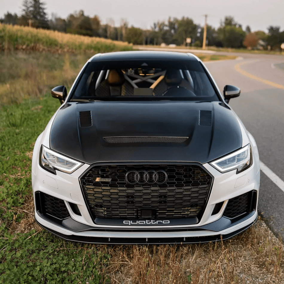 CMST - AUDI RS3 S3 A3 8V CARBON FIBRE BONNET HOOD V2 - Aero Carbon UK