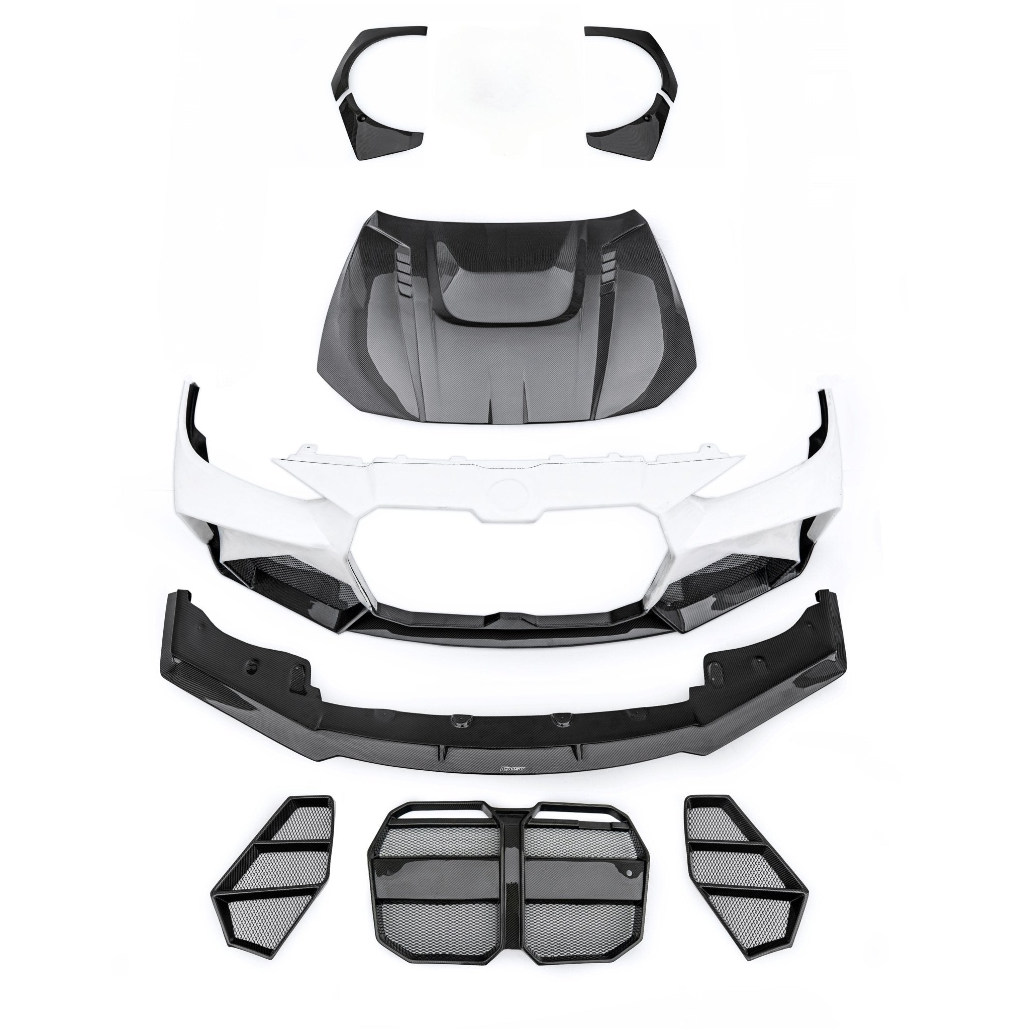 CMST - BMW 4 SERIES G22 FRP/ CARBON FIBER FRONT BUMPER AND HOOD BONNET CONVERSION UPGRADE KIT - Aero Carbon UK