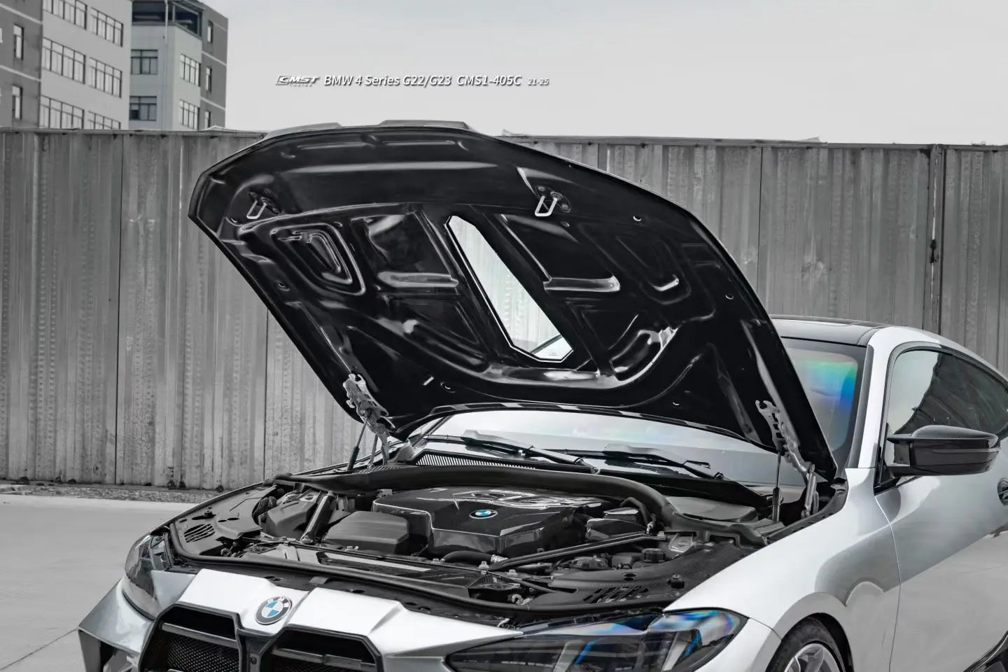 CMST - BMW 4 SERIES G22 FRP/ CARBON FIBER FRONT BUMPER AND HOOD BONNET CONVERSION UPGRADE KIT - Aero Carbon UK