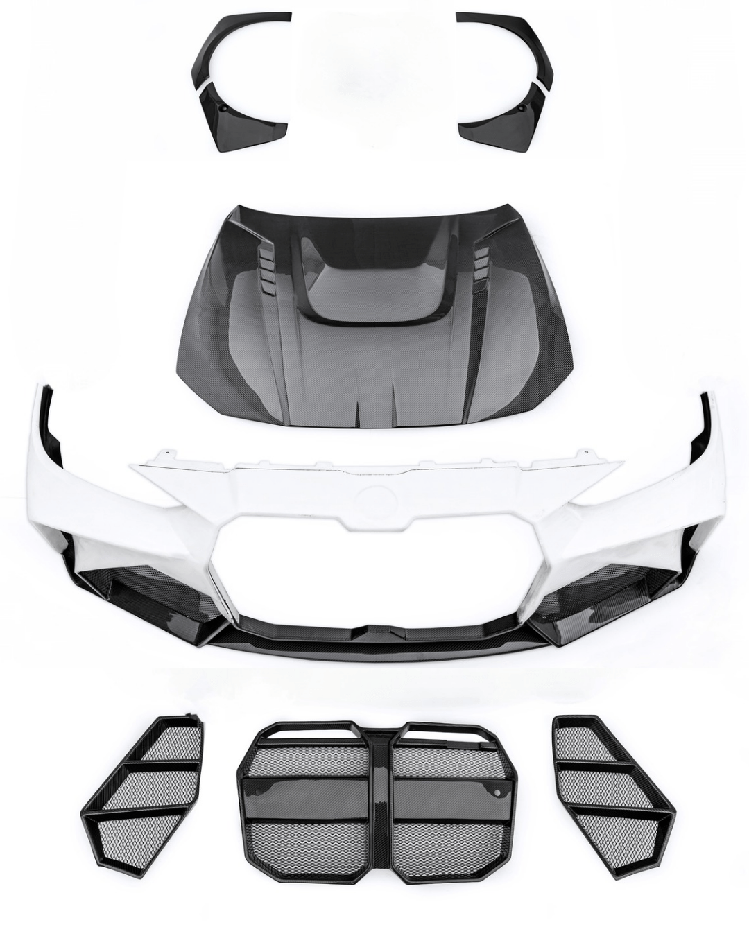 CMST - BMW 4 SERIES G22 FRP/ CARBON FIBER FRONT BUMPER AND HOOD BONNET CONVERSION UPGRADE KIT - Aero Carbon UK