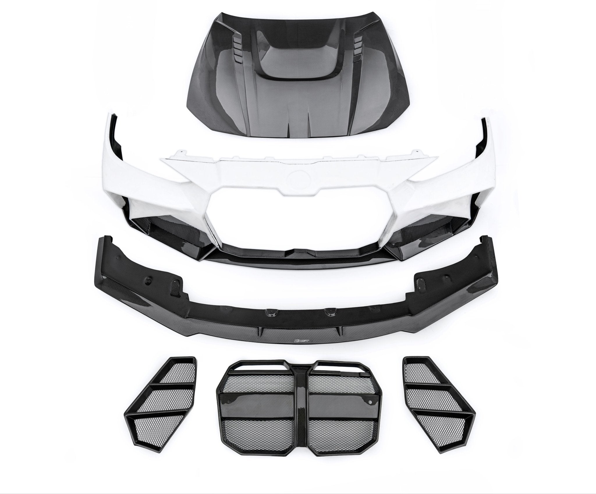 CMST - BMW 4 SERIES G22 FRP/ CARBON FIBER FRONT BUMPER AND HOOD BONNET CONVERSION UPGRADE KIT - Aero Carbon UK
