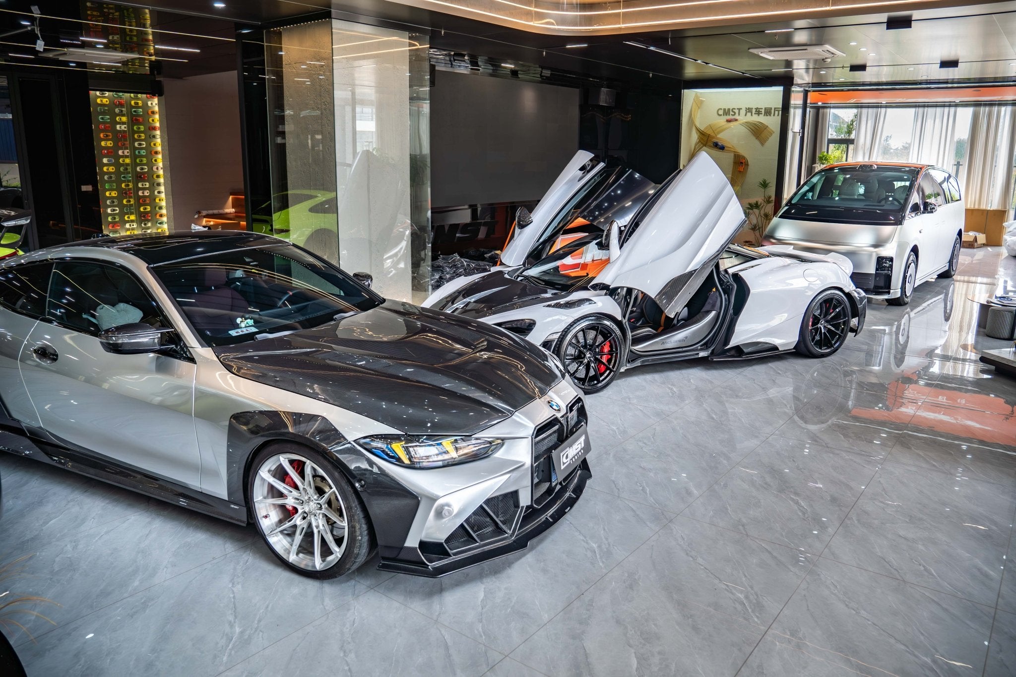 CMST - BMW 4 SERIES G22 FRP/ CARBON FIBER FRONT BUMPER AND HOOD BONNET CONVERSION UPGRADE KIT - Aero Carbon UK