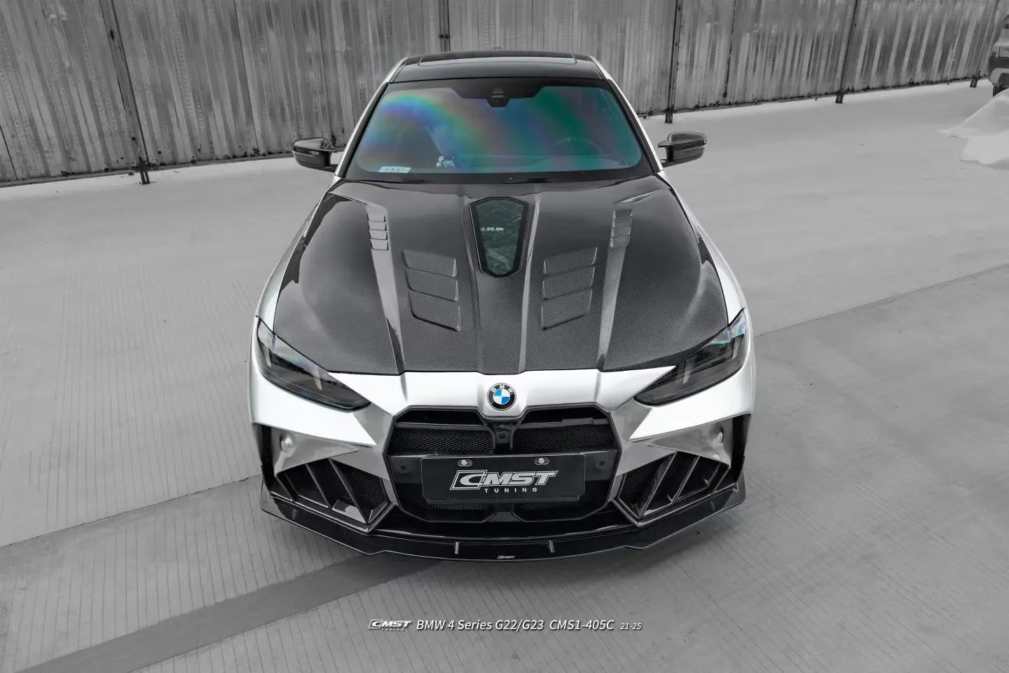 CMST - BMW 4 SERIES G22 FRP/ CARBON FIBER FRONT BUMPER AND HOOD BONNET CONVERSION UPGRADE KIT - Aero Carbon UK