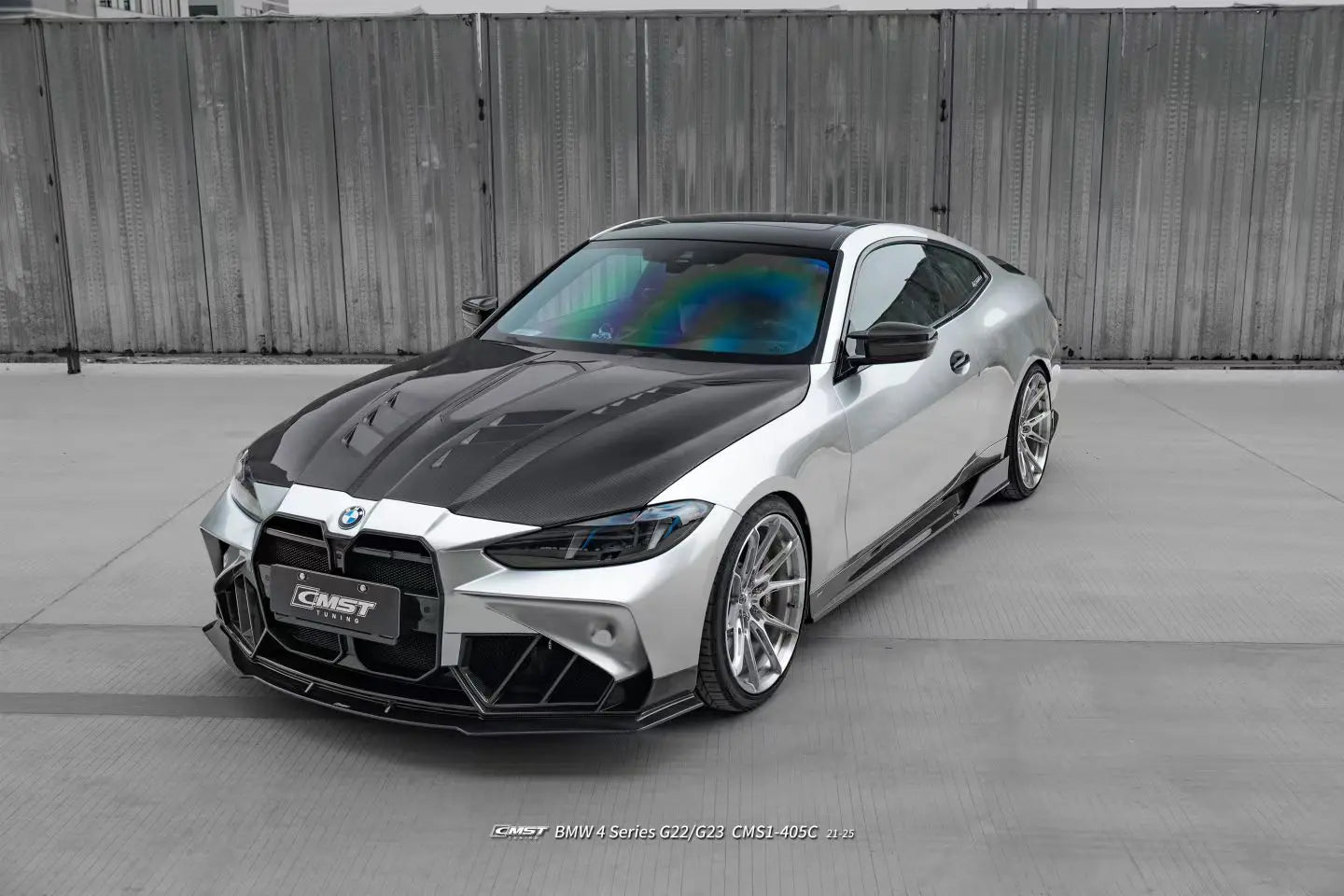 CMST - BMW 4 SERIES G22 FRP/ CARBON FIBER FRONT BUMPER AND HOOD BONNET CONVERSION UPGRADE KIT - Aero Carbon UK
