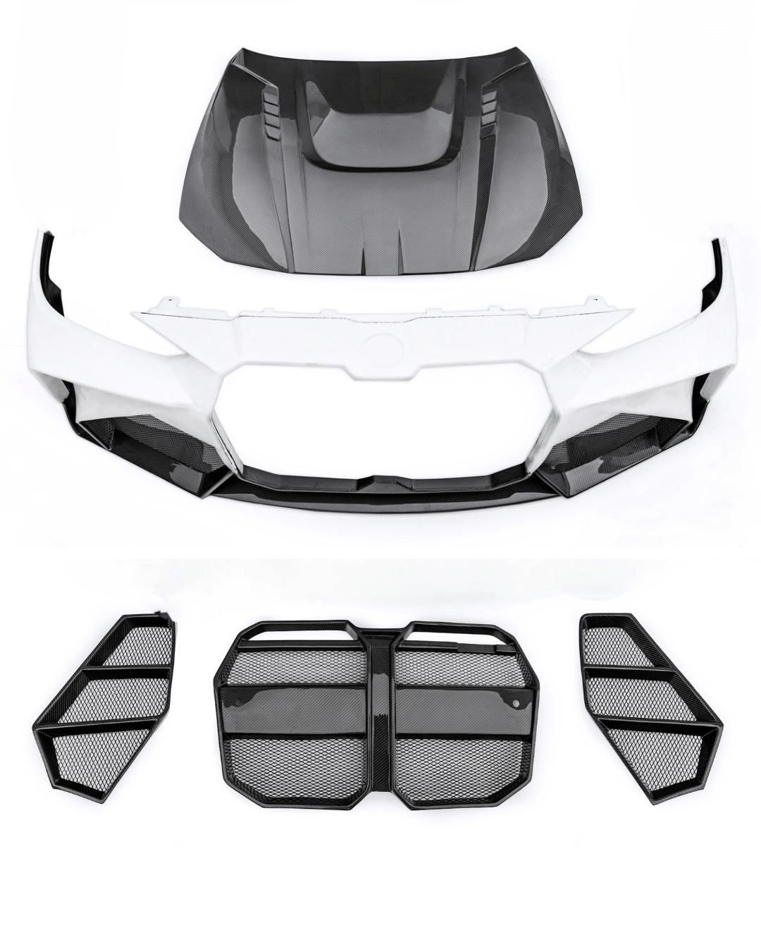 CMST - BMW 4 SERIES G22 FRP/ CARBON FIBER FRONT BUMPER AND HOOD BONNET CONVERSION UPGRADE KIT - Aero Carbon UK