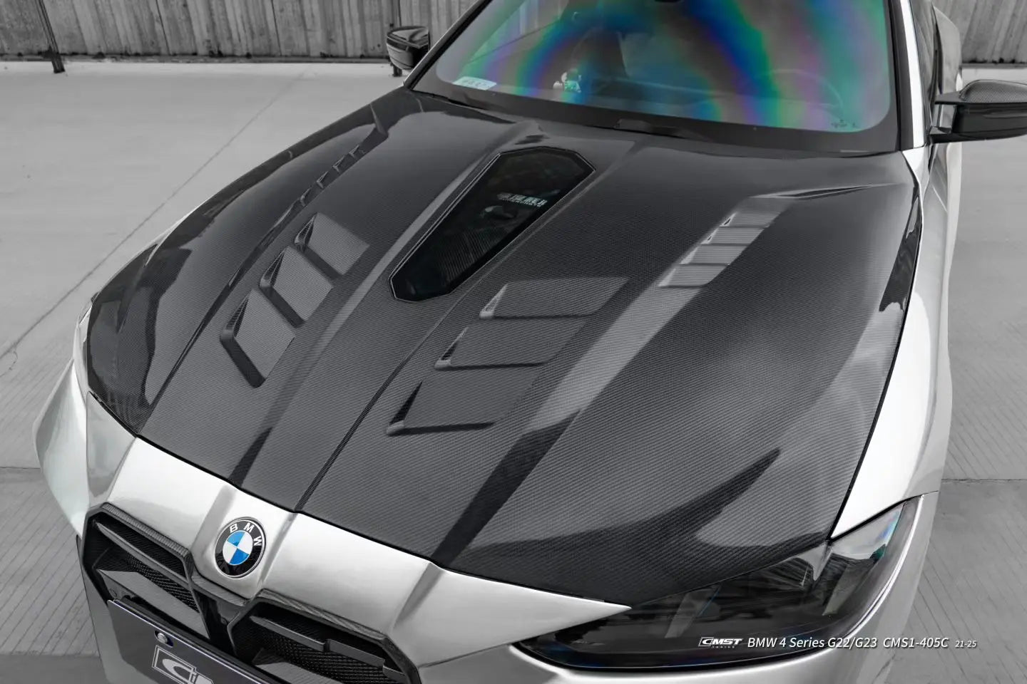 CMST - BMW 4 SERIES G22 FRP/ CARBON FIBER FRONT BUMPER AND HOOD BONNET CONVERSION UPGRADE KIT - Aero Carbon UK