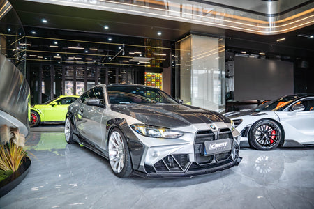 CMST - BMW 4 SERIES G22 FRP/ CARBON FIBER FRONT BUMPER AND HOOD BONNET CONVERSION UPGRADE KIT - Aero Carbon UK