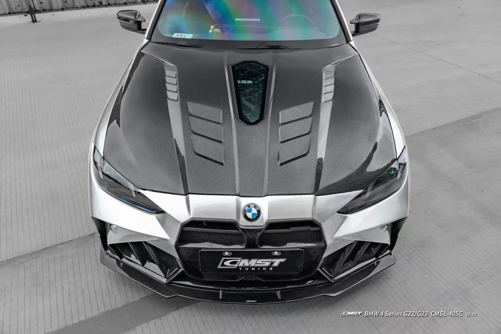 CMST - BMW 4 SERIES G22 FRP/ CARBON FIBER FRONT BUMPER AND HOOD BONNET CONVERSION UPGRADE KIT - Aero Carbon UK