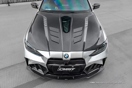 CMST - BMW 4 SERIES G22 FRP/ CARBON FIBER FRONT BUMPER AND HOOD BONNET CONVERSION UPGRADE KIT - Aero Carbon UK