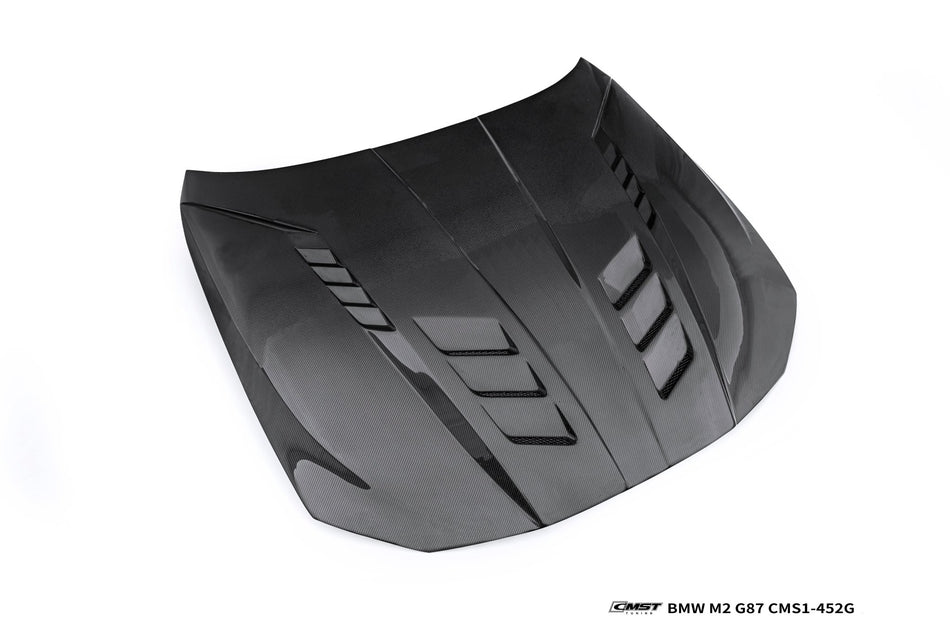 CMST - BMW M2 G87 / 2 SERIES G42 DRY CARBON FIBRE VENTED HOOD BONNET V2 - Aero Carbon UK